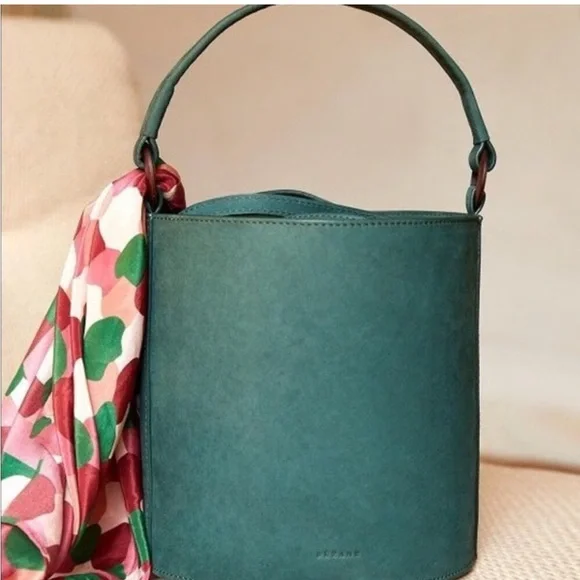 Sezane Bags Nwt Szane Green Suede Mona Bag Poshmark